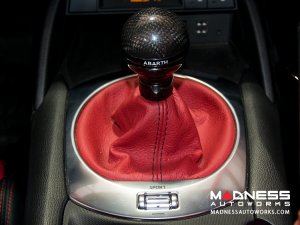 FIAT 124 Spider Gear Shift / eBrake Kit - Boot Red Leather w/ Black Stitching